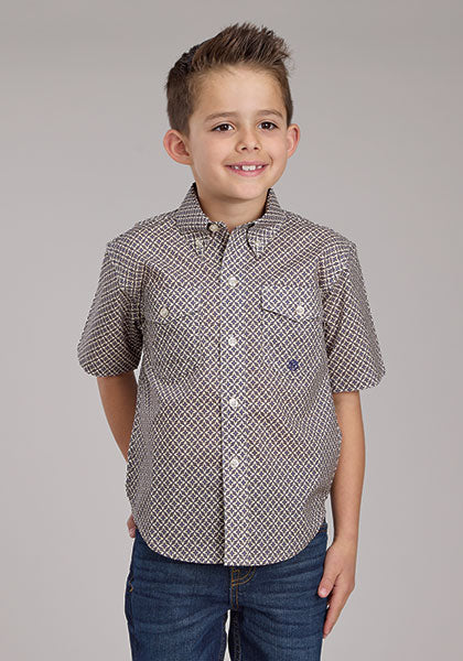 Shirts Boys Roper Short Sleeve Button  3-031-0325-3024