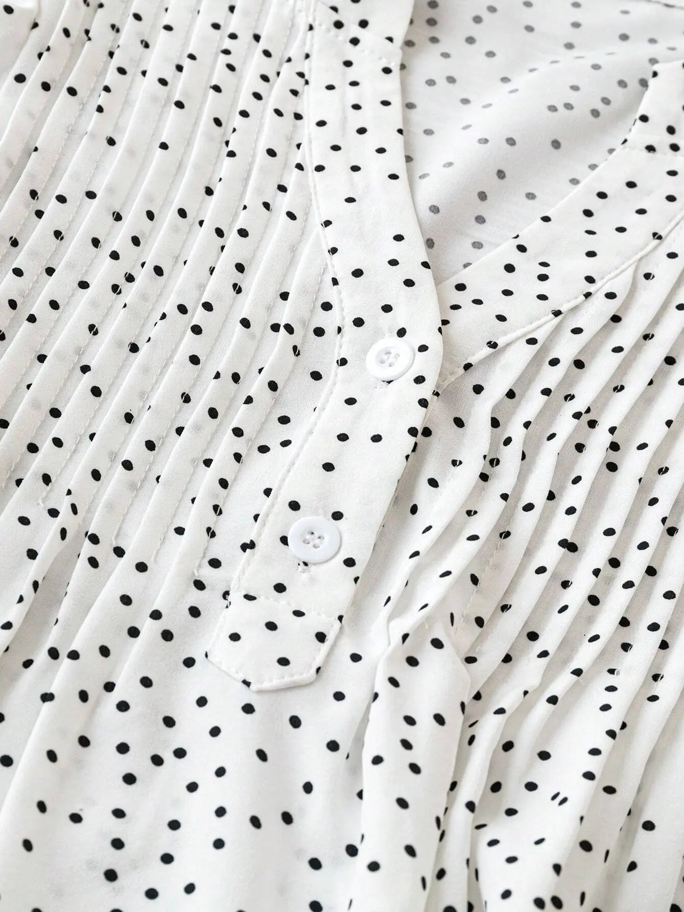 Shirts Women’s Ruffled V Neck Polka Dot RCJW05073