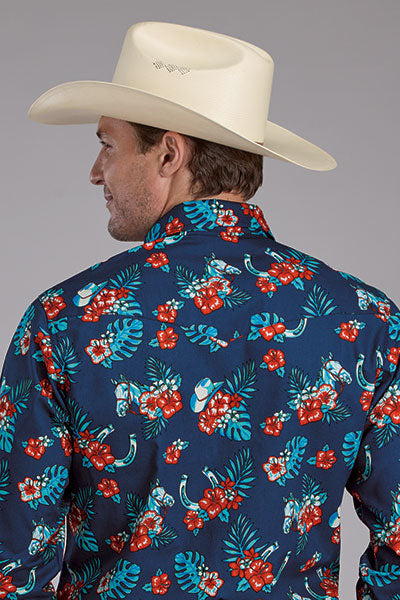 Shirts Men’s Roper Long Sleeve Snap Hawaiian Print 03-001-0064-0250