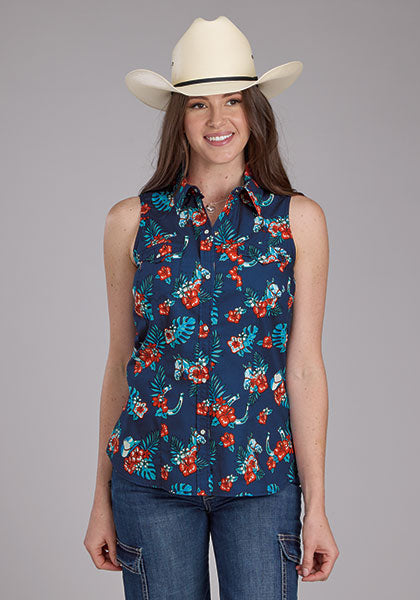 Shirts Women’s Sleeveless Snap Western Hawaiian 03-052-0064-0250