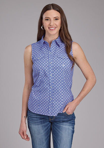 Shirts Women’s Roper Sleeveless Snap Print 03-052-0225-3025