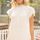 Shirts Women’s Ruffle Sleeve Smocked Neck 32042-1