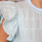Shirts Women’s Smocked Tulle Ruffle Sleeve 35241