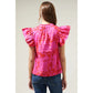 Shirts Women’s Floral Ruffle Sleeve STT17100P