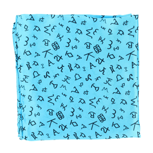 Accessories Wild Rag Blue Brand Print 0904433