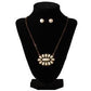 Jewelry Necklace Earrings Set White Stone 3058105