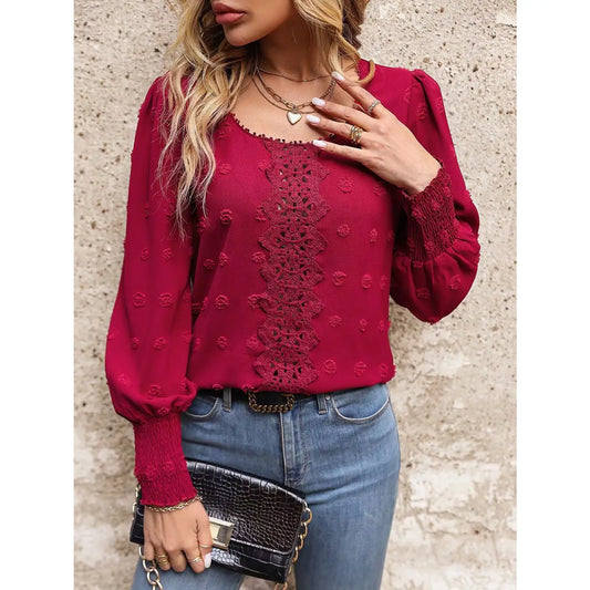 Shirts Women’s Swiss Dot Lantern Sleeve Blouse W20505603