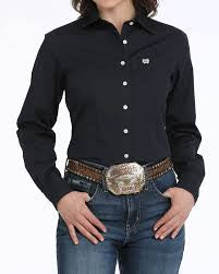 Shirts Women’s Cinch Long Sleeve Solid Navy MSW9164108