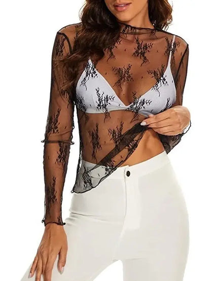 Shirts Women’s Long Sleeve Mesh Top W20507615