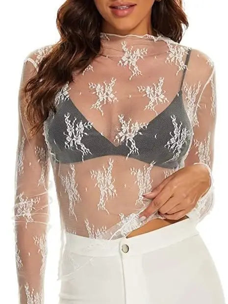 Shirts Women’s Long Sleeve Mesh Top W20507615