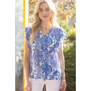 Shirts Women’s Pleated Sleeve Paisley 35224