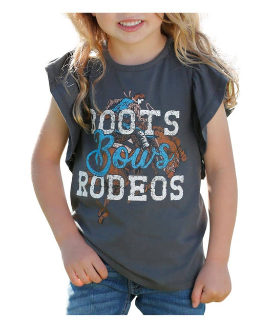 Shirts Girls Cruel Ruffle Tee Boots Bows Rodeo CTK8004001