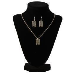 Jewelry Silver Strike Necklace Earring Combo D450023401