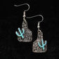 Jewelry Silver Strike Turquoise Cactus Ear Tag D460018633