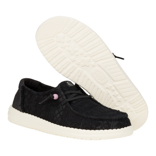 Shoes Women’s Hey Dude Wendy Crochet Lace Black 43112-001