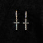Jewelry Earrings Blazing Rox Cross Mini Hoop 3058297