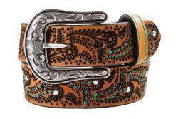 Belts Girls Nocona Paisley Turquoise Stitch N4444002