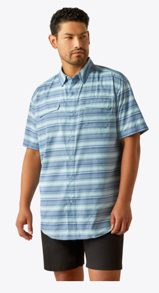 Shirts Men’s Ariat S.S VENTTEK Outbound Blue Raven 10058788