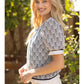 Shirts Women’s Ruffle Band Wavy Pattern 35049