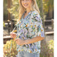 Shirts Women’s V Neck Tie Neck Floral 35247
