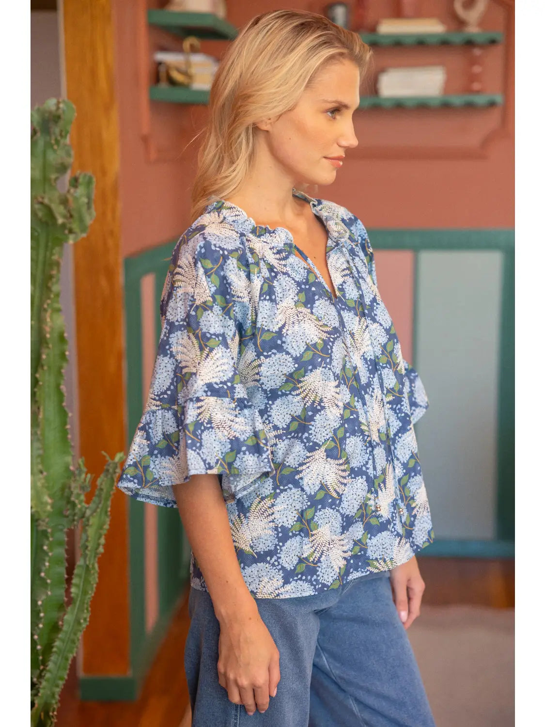 Shirts Women’s Spaghetti Floral Tie Top Beaded 35281