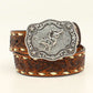 Belts Youth Nocona Tooled White Stitch Bull Rider Buckle N4436208