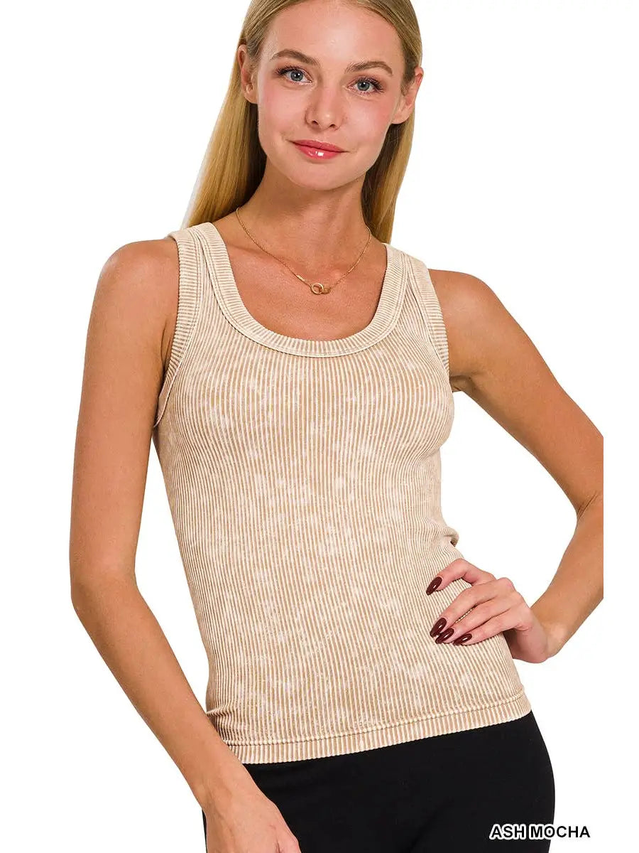 Shirts Women’s 2 Way Neck Line Seamless Tank Top NTW-6363A