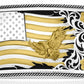 Belt Buckles Montana Silversmiths Flag & Filigree Eagle AM57910-1007M
