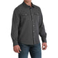 Shirts Men’s Cinch Long Sleeve Camp Charcoal Black  MTW1403007