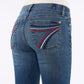 Jeans Women’s 7 for all Mankind Tailorless,RED WHITE BLUE Pocket 7U31044A 1BW (EXCHANGE ONLY)