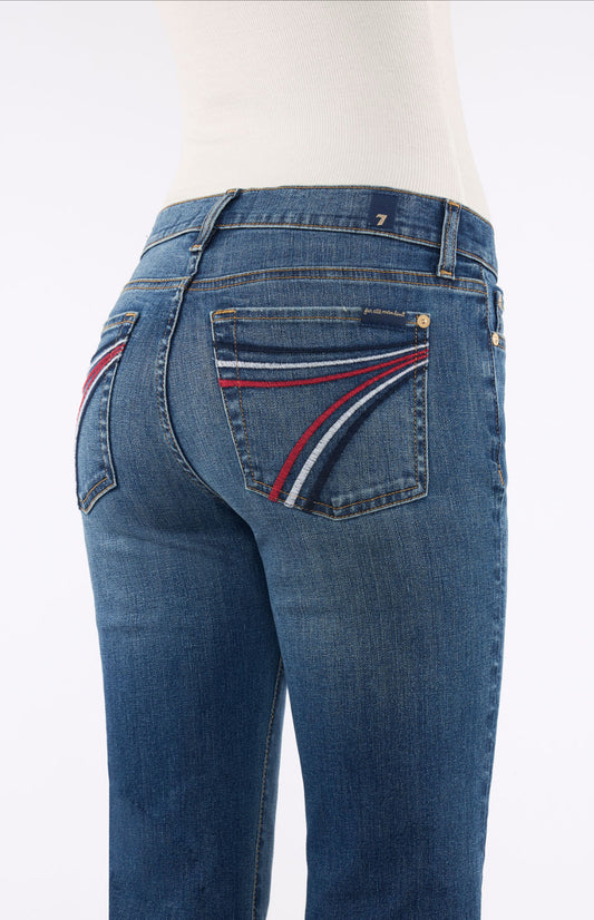 Jeans Women’s 7 for all Mankind Tailorless,RED WHITE BLUE Pocket 7U31044A 1BW (EXCHANGE ONLY)