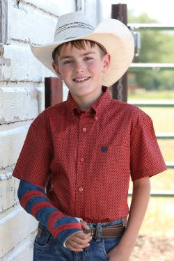 Shirts Boys Cinch Short Sleeve Button Up MTW7140036