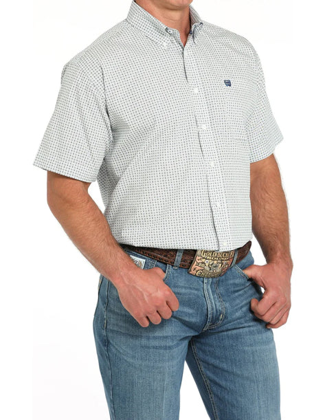 Shits Men’s Cinch Short Sleeve White Print MTW1111485