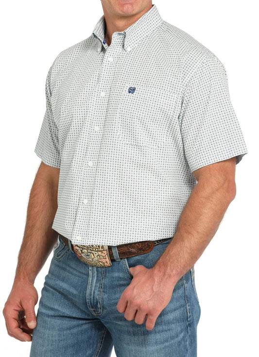 Shits Men’s Cinch Short Sleeve White Print MTW1111485