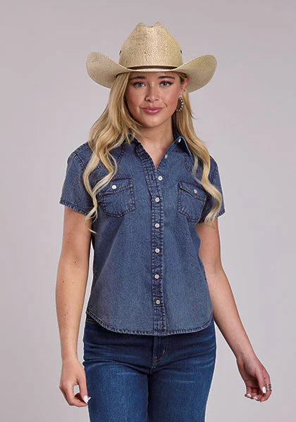 Shirts Women’s Short Sleeve Denim Blouse 03-051-0594-2056