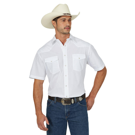 Shirts Men’s Wrangler Short Sleeve Solid White 711065WH