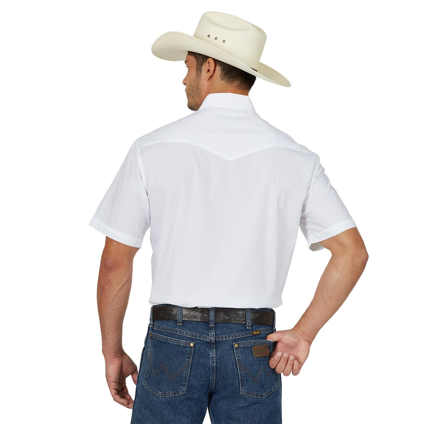 Shirts Men’s Wrangler Short Sleeve Solid White 711065WH