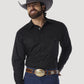 Shirts Men’s Wrangler Long Sleeve Solid Black Pearl Snap