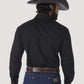Shirts Men’s Wrangler Long Sleeve Solid Black Pearl Snap