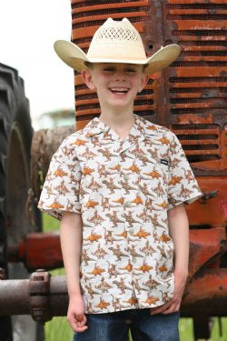 Shirts Boys Cinch Short Sleeve Dino Rider MTW7170004