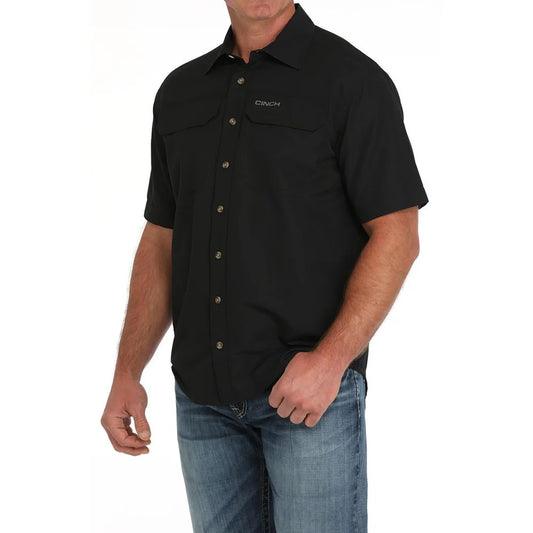 Shirts Cinch Solid Black S.S ARENA FLEX MTW1723002