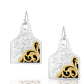 Jewelry Women’s Montana Silversmiths Cow Tag Earrings ER6504NFG