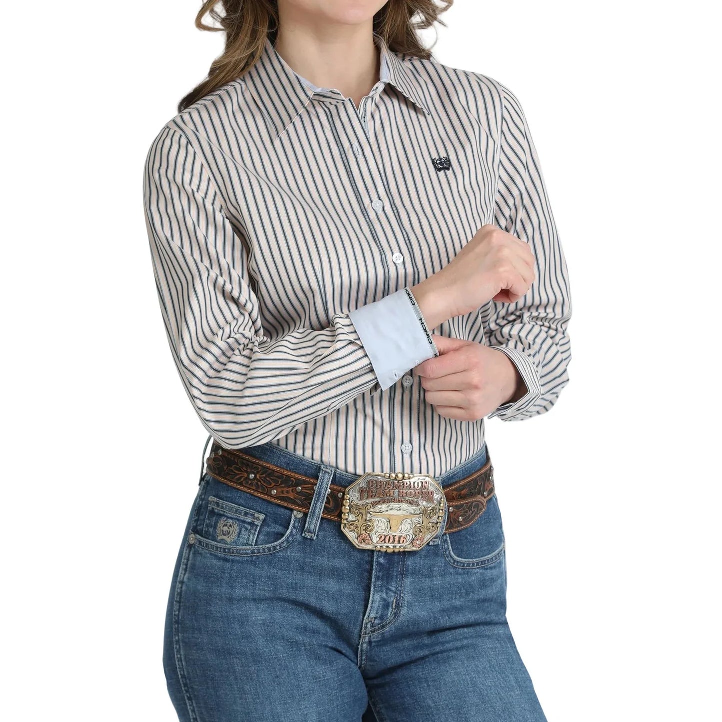 Shirts Women’s Cinch Tencel Long Sleeve Stripe MSW9165088