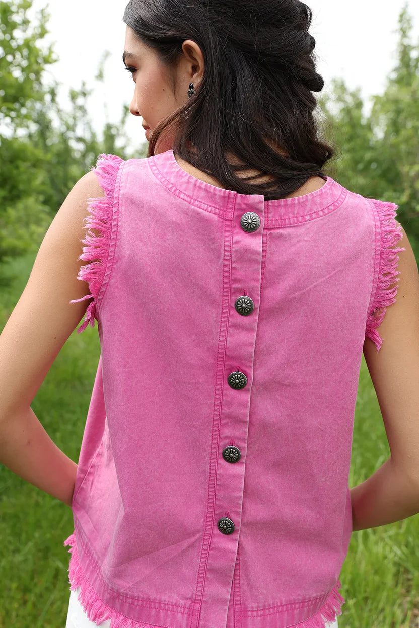 Tops Women’s Cinch Pink Tank CTW7512002