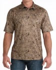 Shirts Men’s Cinch Polo Brown Ranch Brand Print MTK1865039