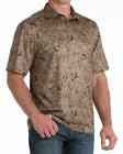 Shirts Men’s Cinch Polo Brown Ranch Brand Print MTK1865039