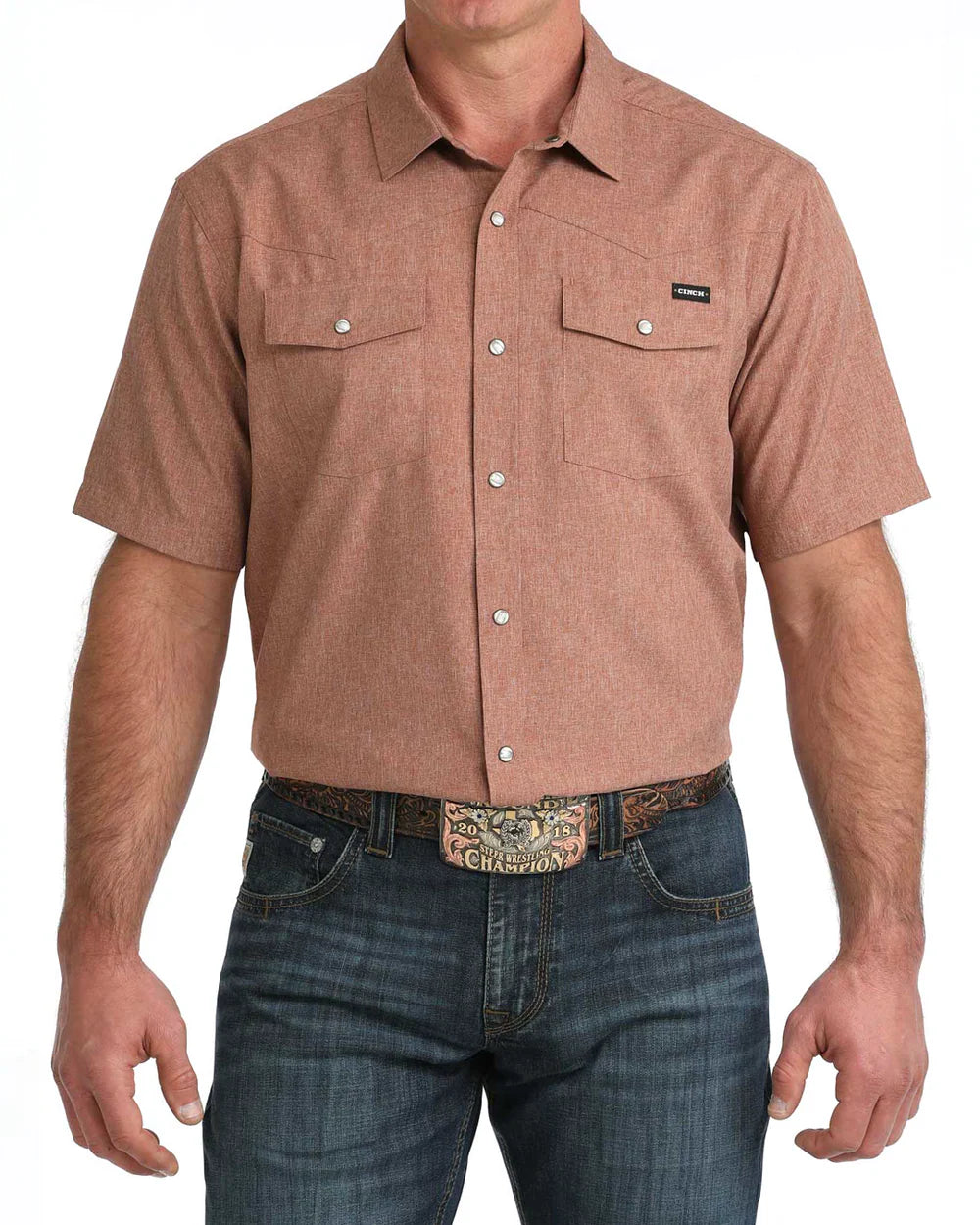 Shirts Men’s Cinch Short Sleeve Solid Camp Shirt MTW1402010
