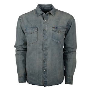 Shirts Boys STS Long Sleeve Pearl Snap Denim STS9878