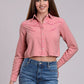 Shirts Women’s Long Sleeve Pink Denim Shirt 03-050-0592-5062