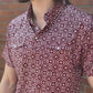 Shirts Men’s Polo Red Dirt Maroon Floral RDPSSMF